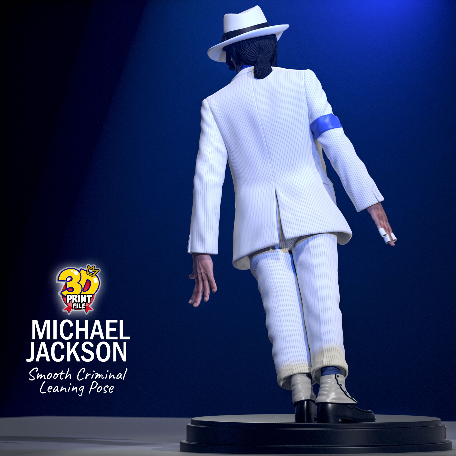 Michael Jackson 3D printable model - Smooth Criminal - leaning pose - تصویر 16564