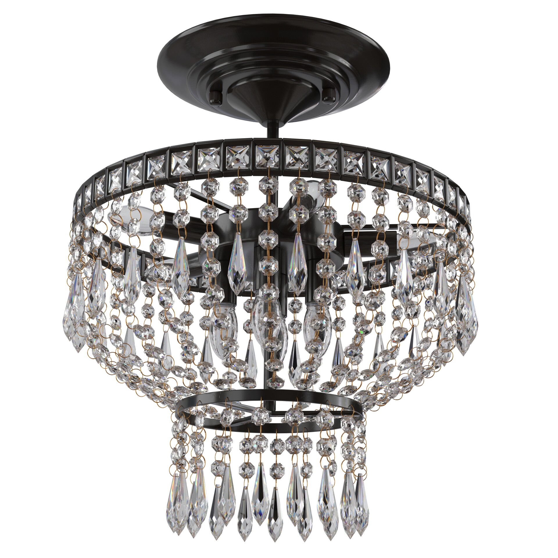 Mount Ceiling Light Fixture Black Farmhouse - تصویر 16607