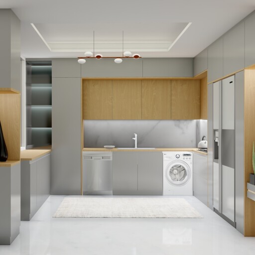 طراحی و رندر کابینت آشپزخانه