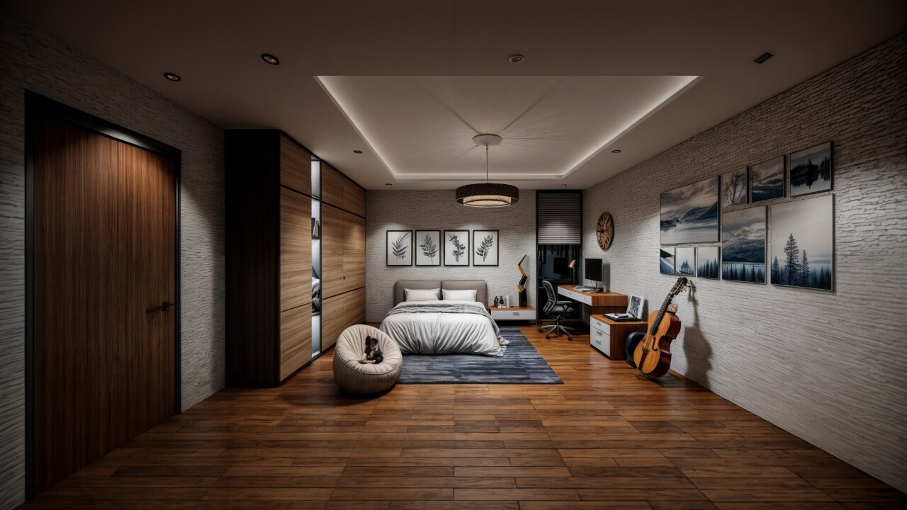 طراحی دکوراسیون داخلی اتاق خواب - تصویر 16753