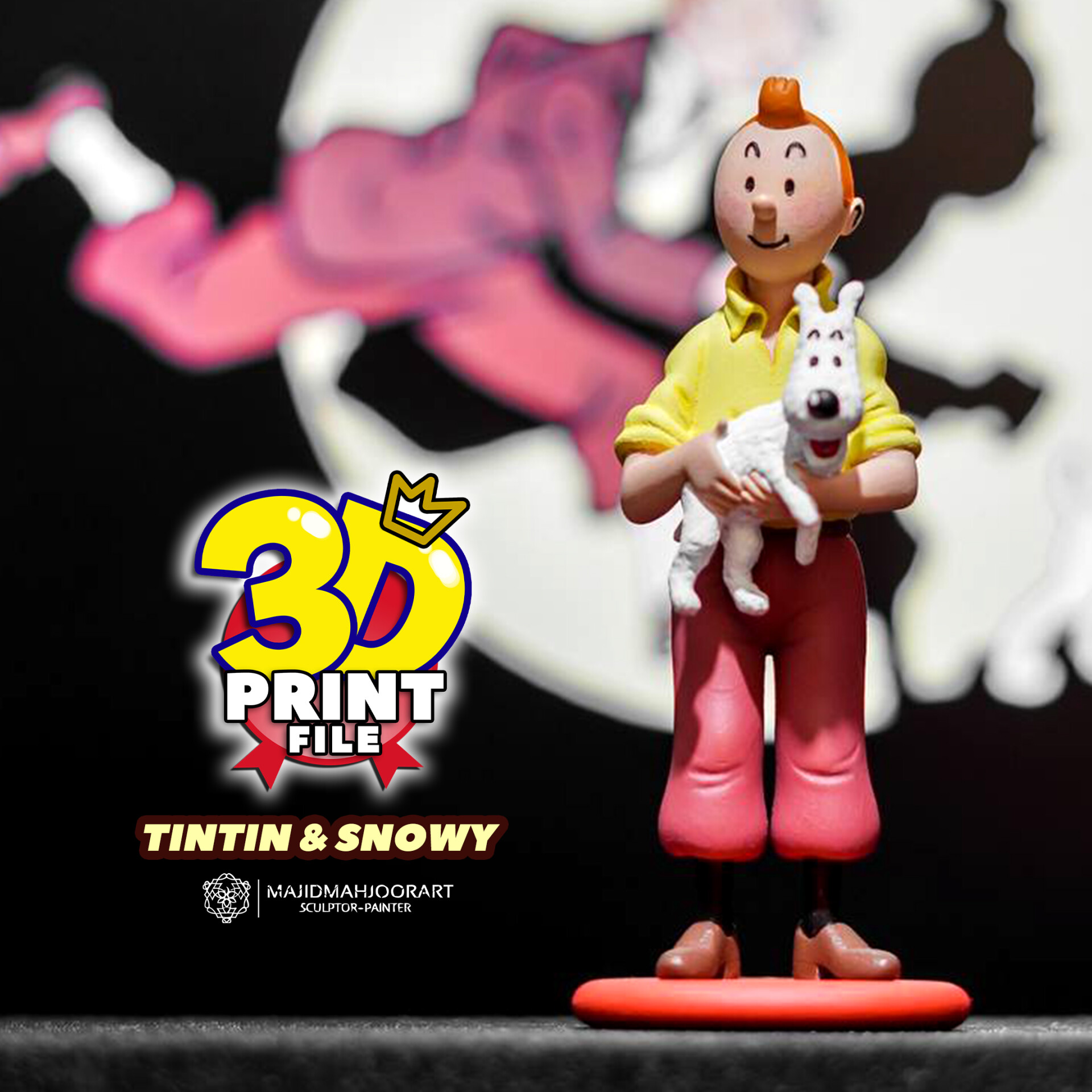 Tintin and Milou 3D printable figure - تصویر 16800