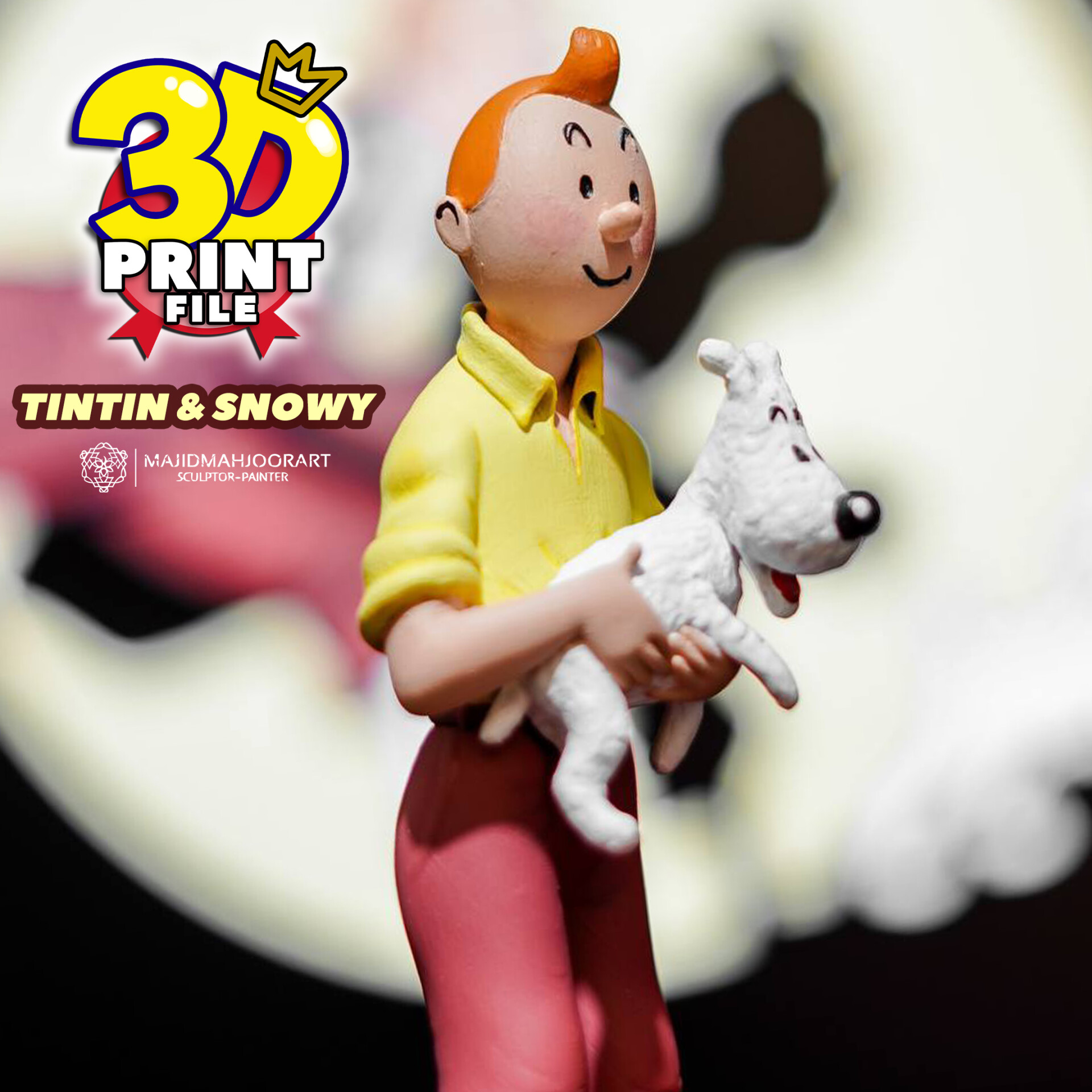 Tintin and Milou 3D printable figure - تصویر 16804