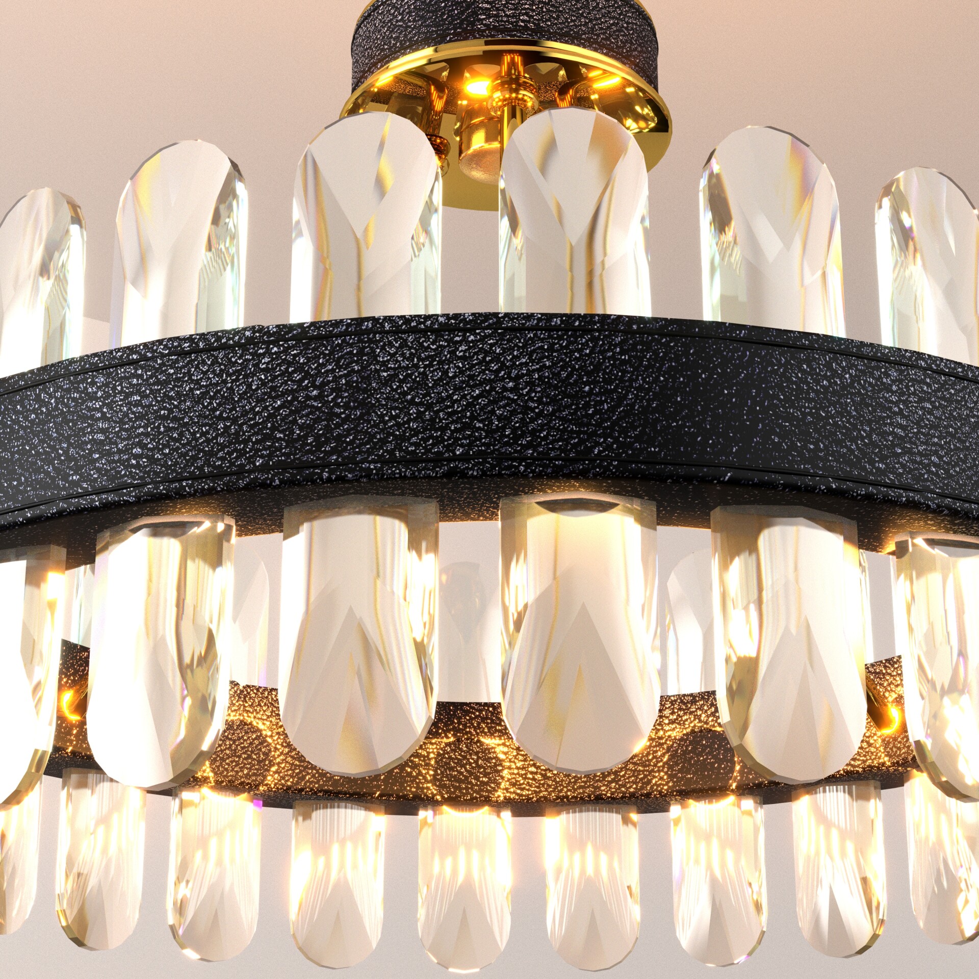 Machine LED Postmodern Round Crystal Chandelier - تصویر 16844