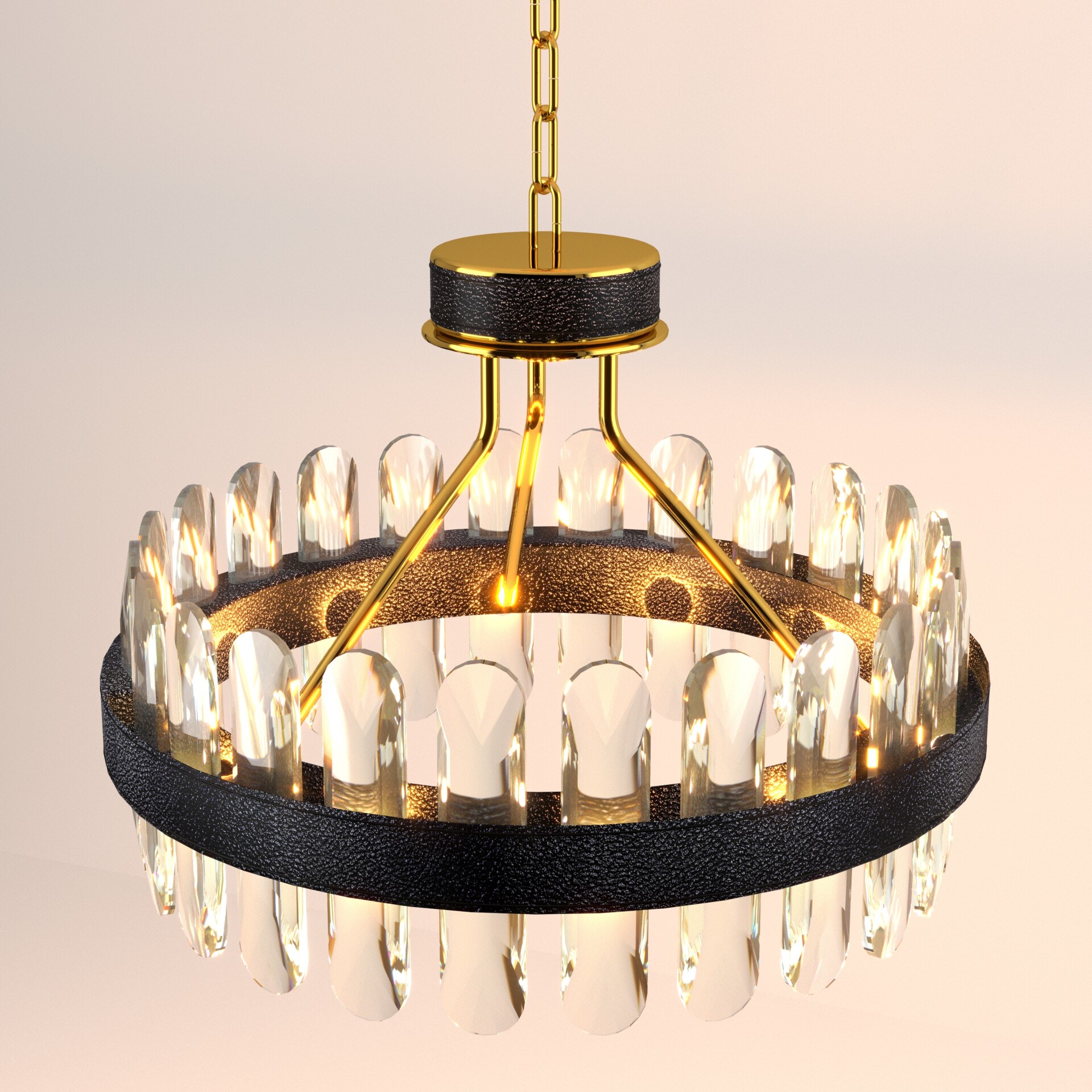 Machine LED Postmodern Round Crystal Chandelier - تصویر 16845