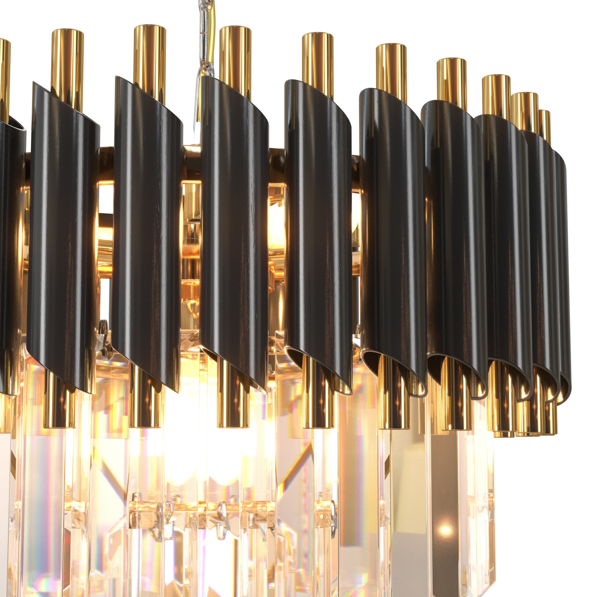 FRIXCHUR Black & Gold Crystal Chandeliers - تصویر 16862