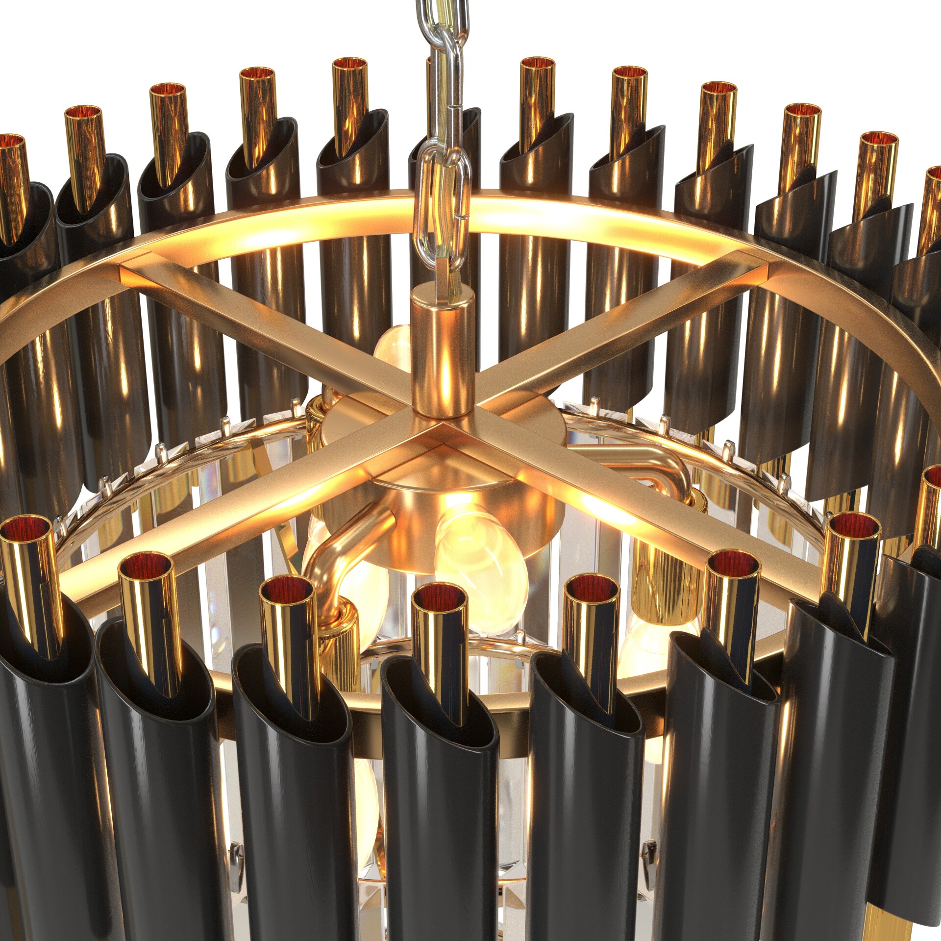 FRIXCHUR Black & Gold Crystal Chandeliers - تصویر 16863