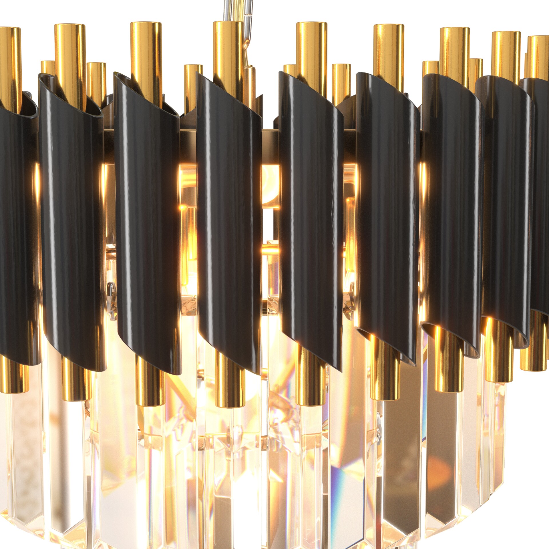 FRIXCHUR Black & Gold Crystal Chandeliers - تصویر 16866