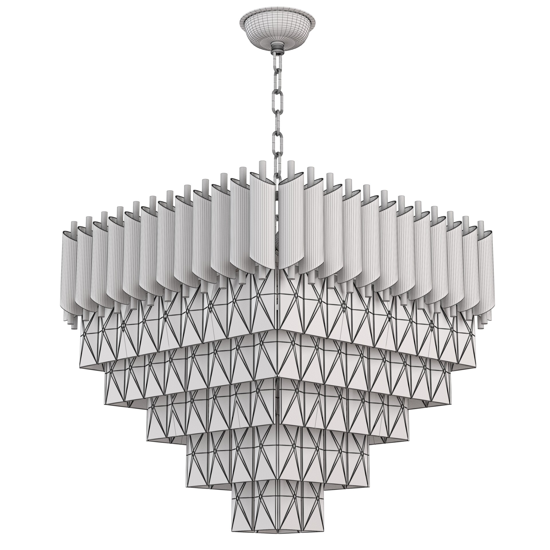 Black Gold Square Crystal Ceiling - تصویر 17067