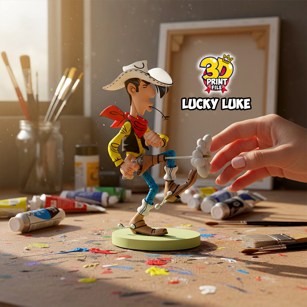 Lucky Luke 3D printable model - free size - تصویر 17101