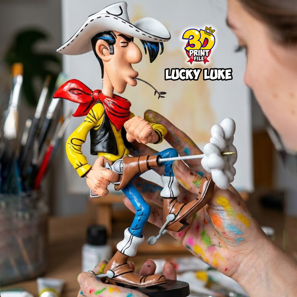 Lucky Luke 3D printable model - free size - تصویر 17103