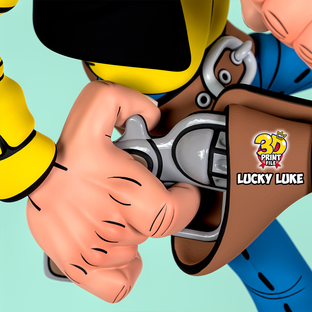 Lucky Luke 3D printable model - free size - تصویر 17104