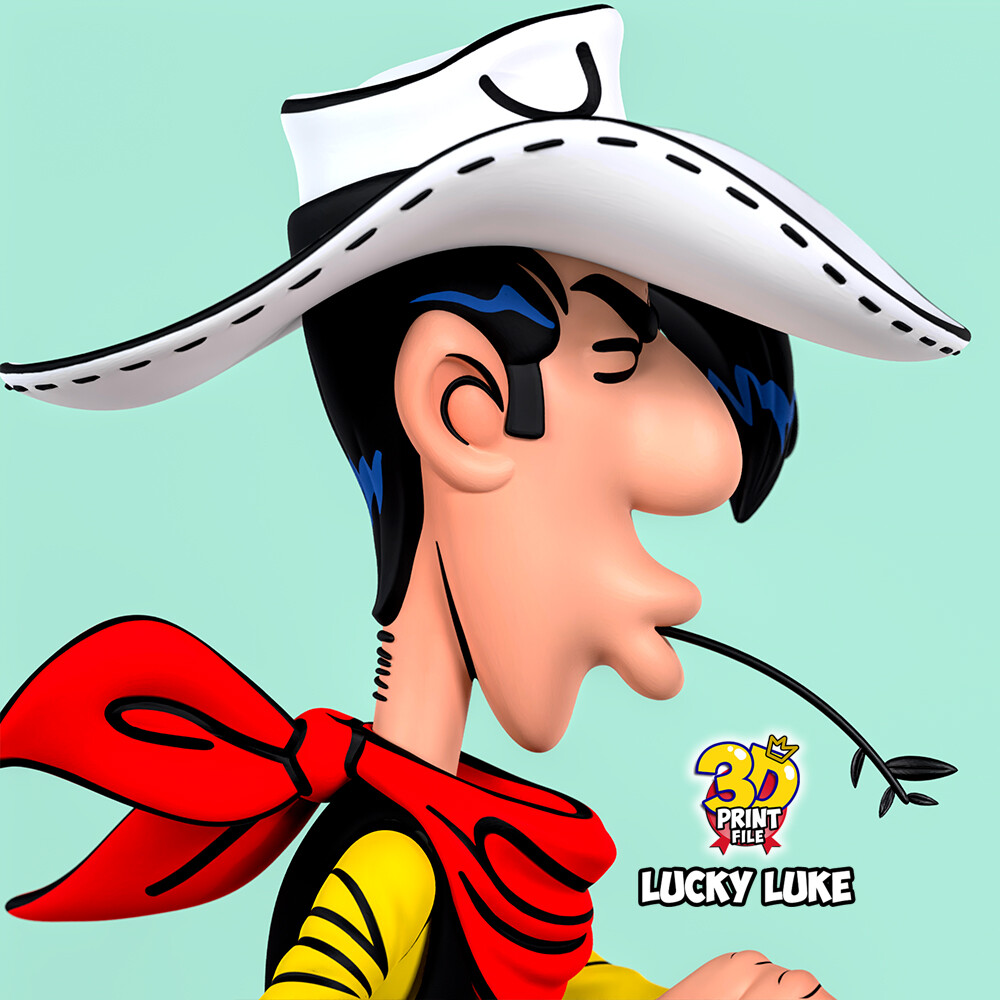 Lucky Luke 3D printable model - free size - تصویر 17105