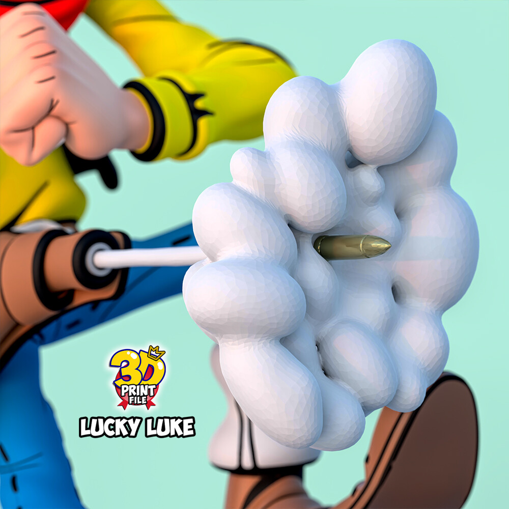 Lucky Luke 3D printable model - free size - تصویر 17106