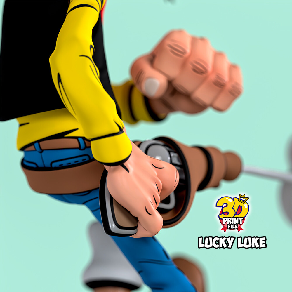 Lucky Luke 3D printable model - free size - تصویر 17108
