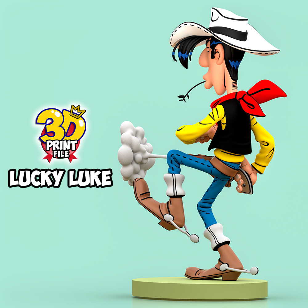 Lucky Luke 3D printable model - free size - تصویر 17109