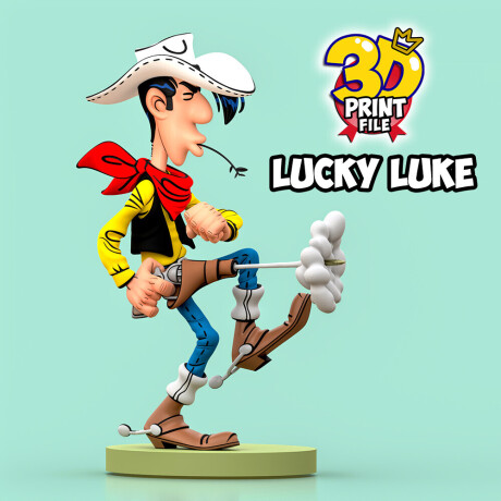 Lucky Luke 3D printable model - free size