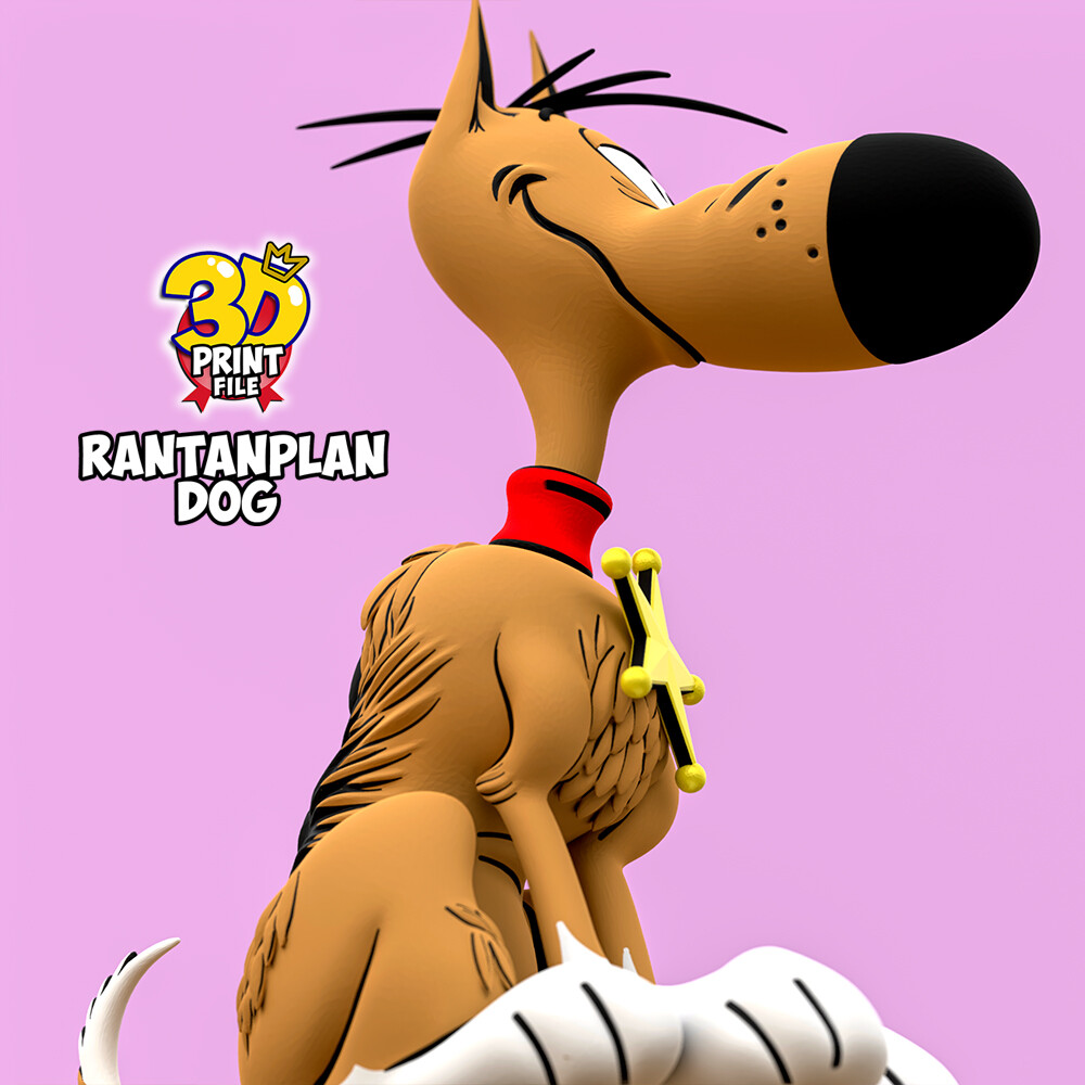 Rantanplan dog 3D printable model - free size - تصویر 17117