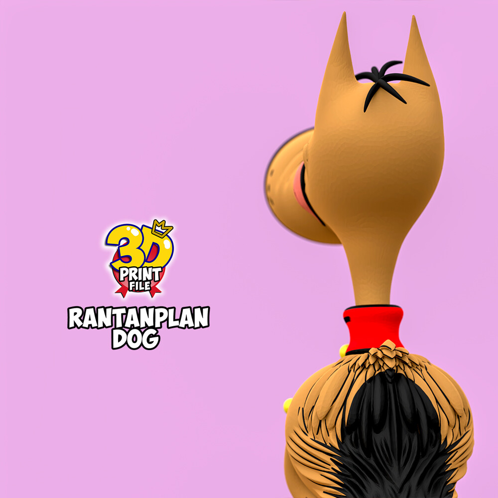 Rantanplan dog 3D printable model - free size - تصویر 17118