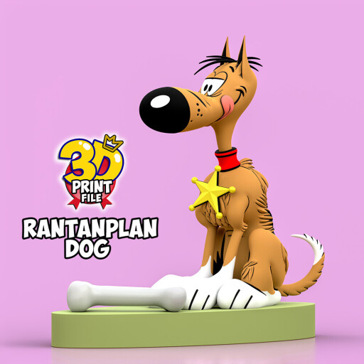Rantanplan dog 3D printable model - free size