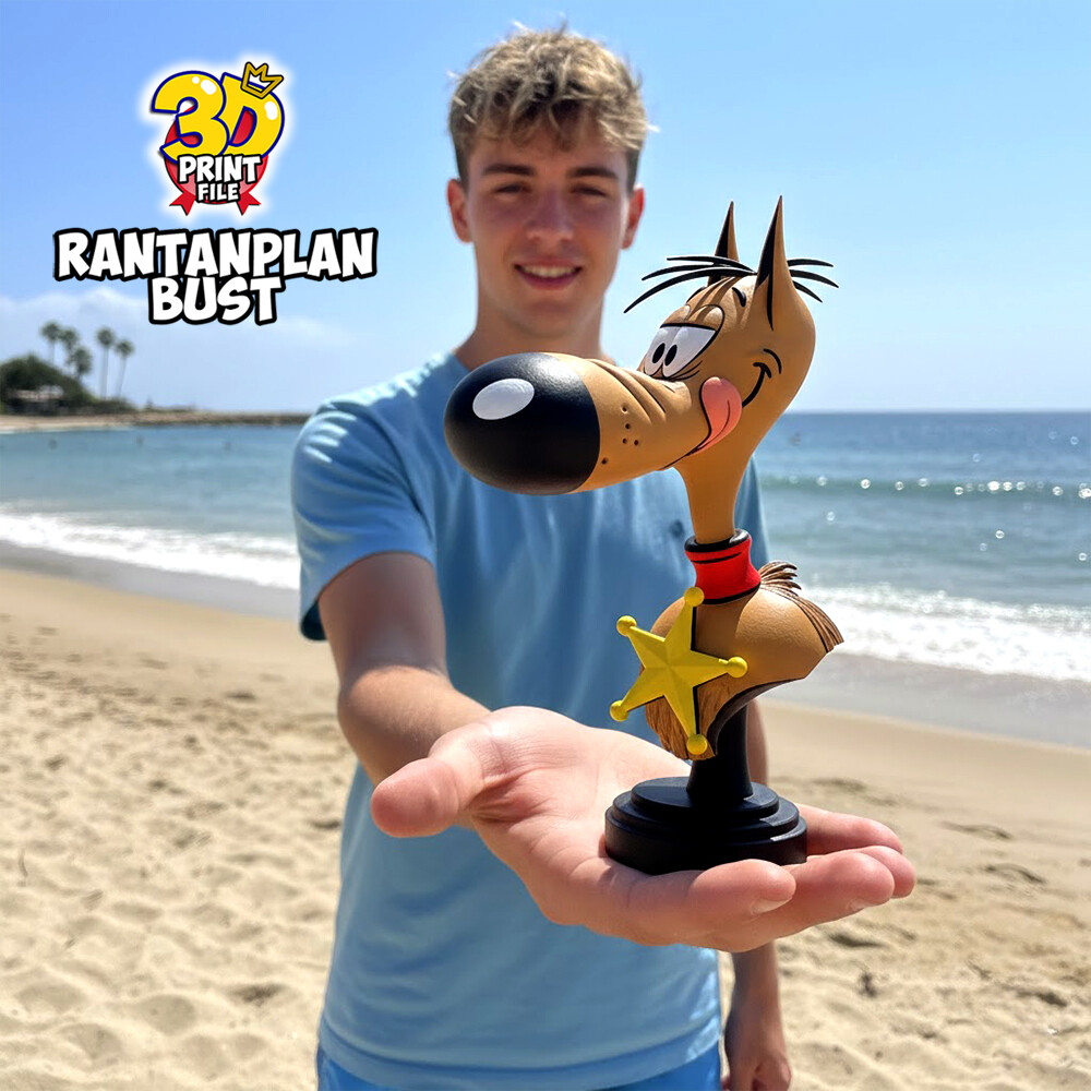 Rantanplan dog-Stylized 3D Printable FREE Bust - تصویر 17163