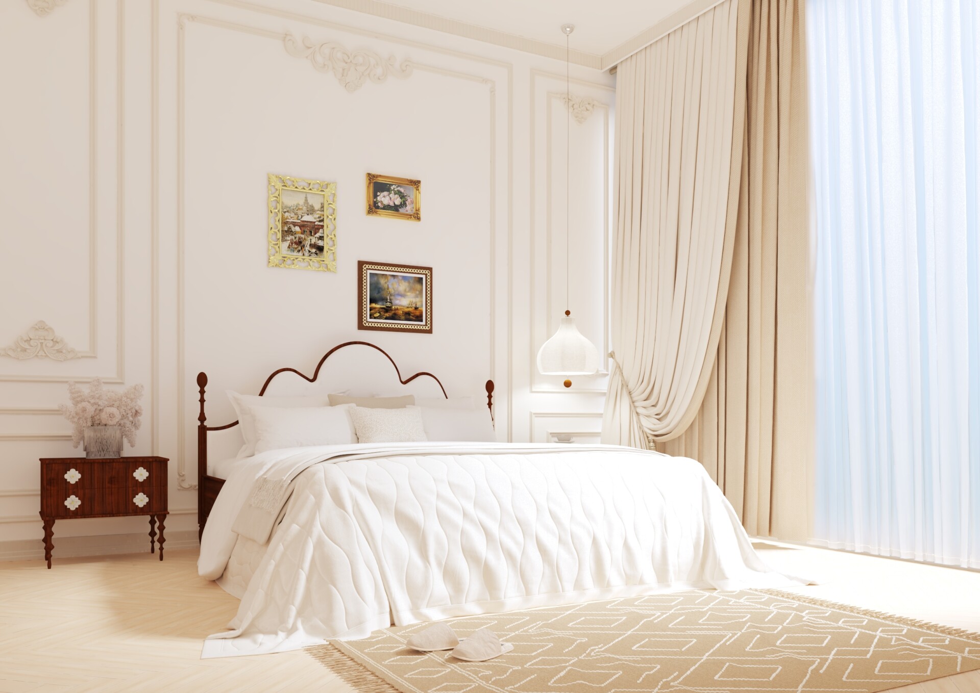 رندر داخلی اتاق خواب | Bedroom interior rendering - تصویر 17255