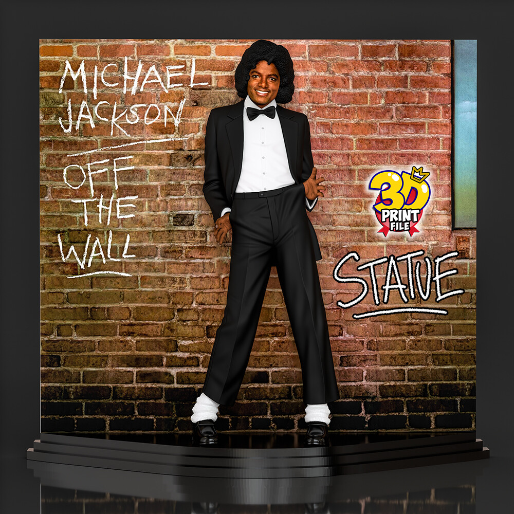 Michael Jackson - Off the Wall Statue (3D Printable Model) FREE SIZE - تصویر 17269