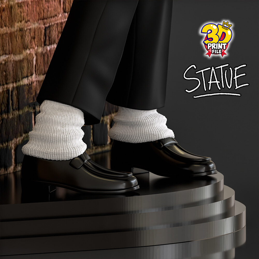 Michael Jackson - Off the Wall Statue (3D Printable Model) FREE SIZE - تصویر 17270