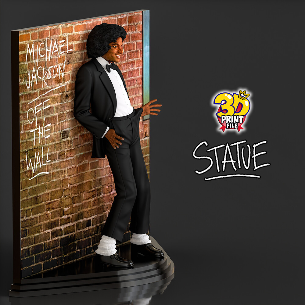 Michael Jackson - Off the Wall Statue (3D Printable Model) FREE SIZE - تصویر 17272