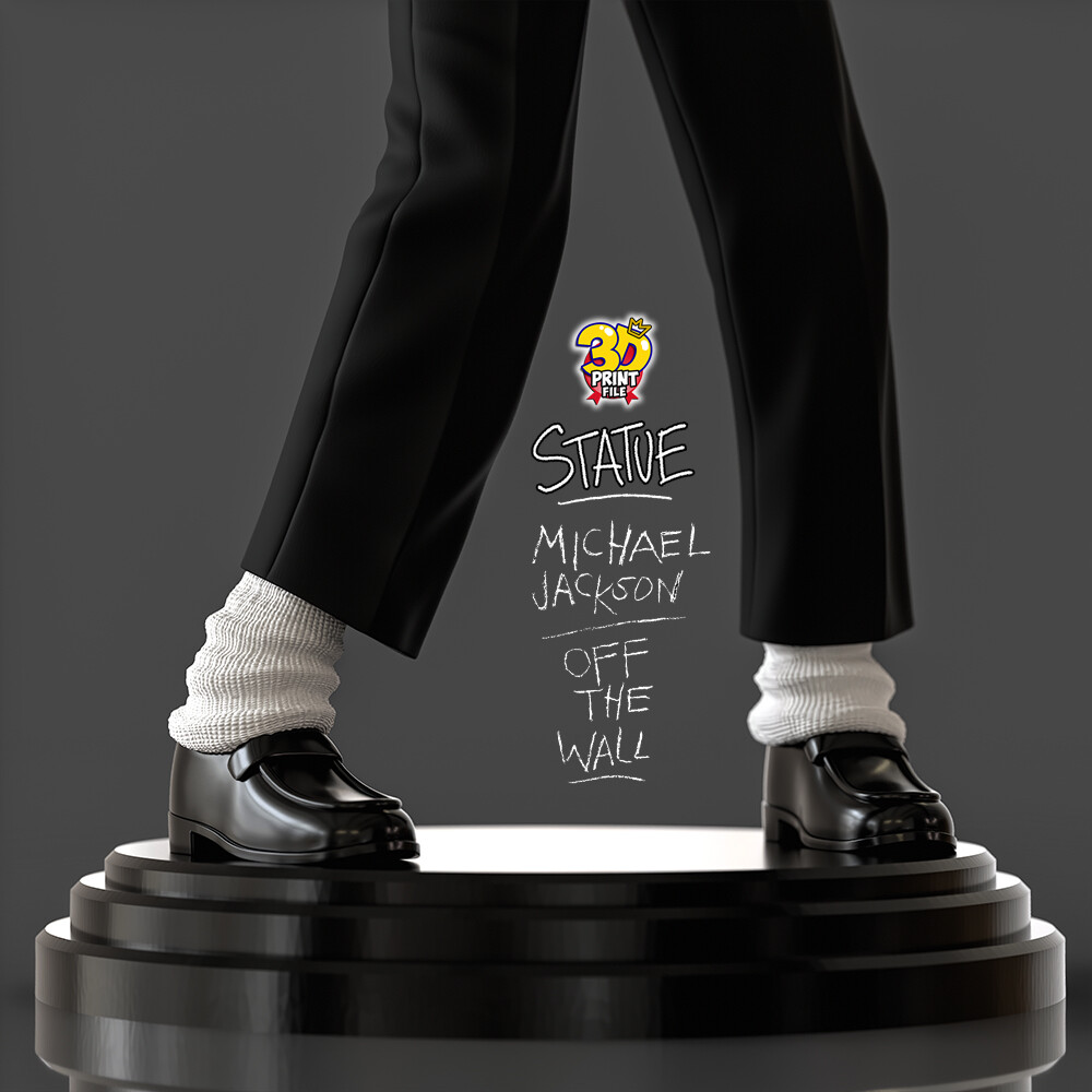 Michael Jackson - Off the Wall Statue (3D Printable Model) FREE SIZE - تصویر 17277