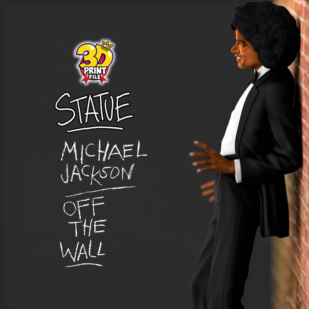 Michael Jackson - Off the Wall Statue (3D Printable Model) FREE SIZE - تصویر 17278