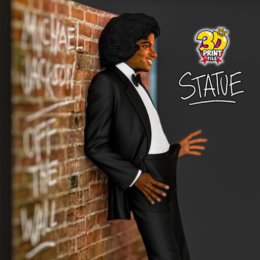 Michael Jackson - Off the Wall Statue (3D Printable Model) FREE SIZE