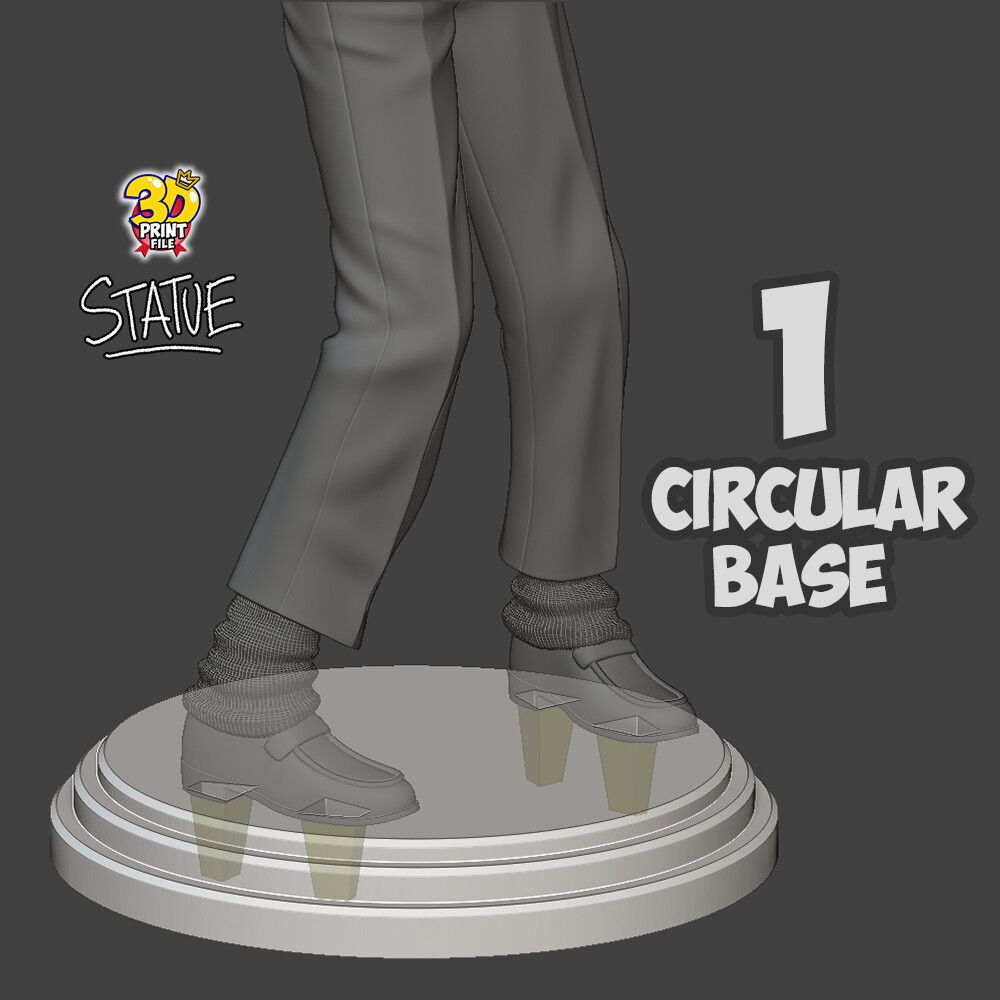 MICHAEL JACKSON - Off the Wall Statue 3D Printable Model - FREE SIZE - تصویر 17288