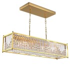 Q&S Modern Rectangular Crystal Chandelier