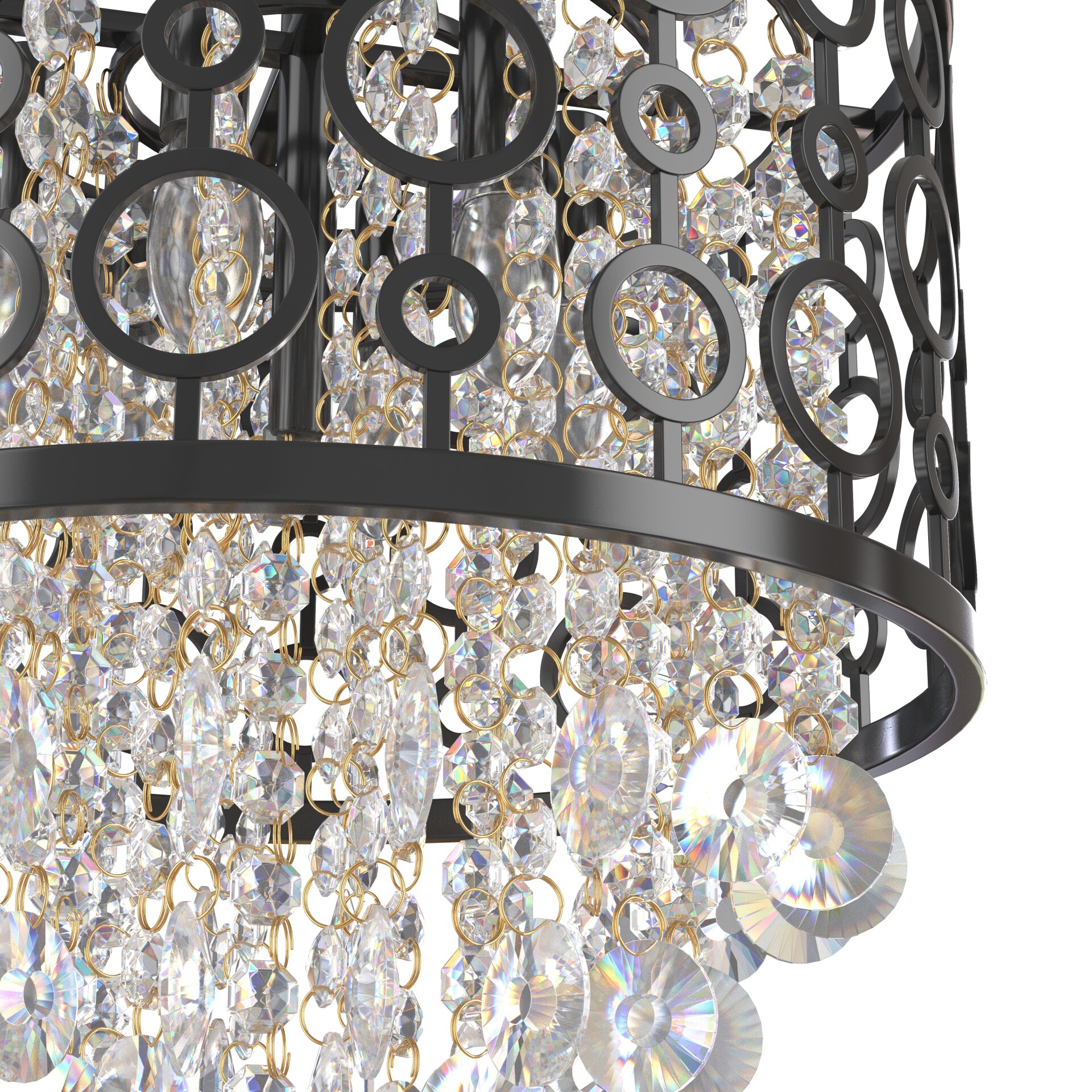WUZUPS Crystal Drum Chandelier Flushmount - تصویر 17300