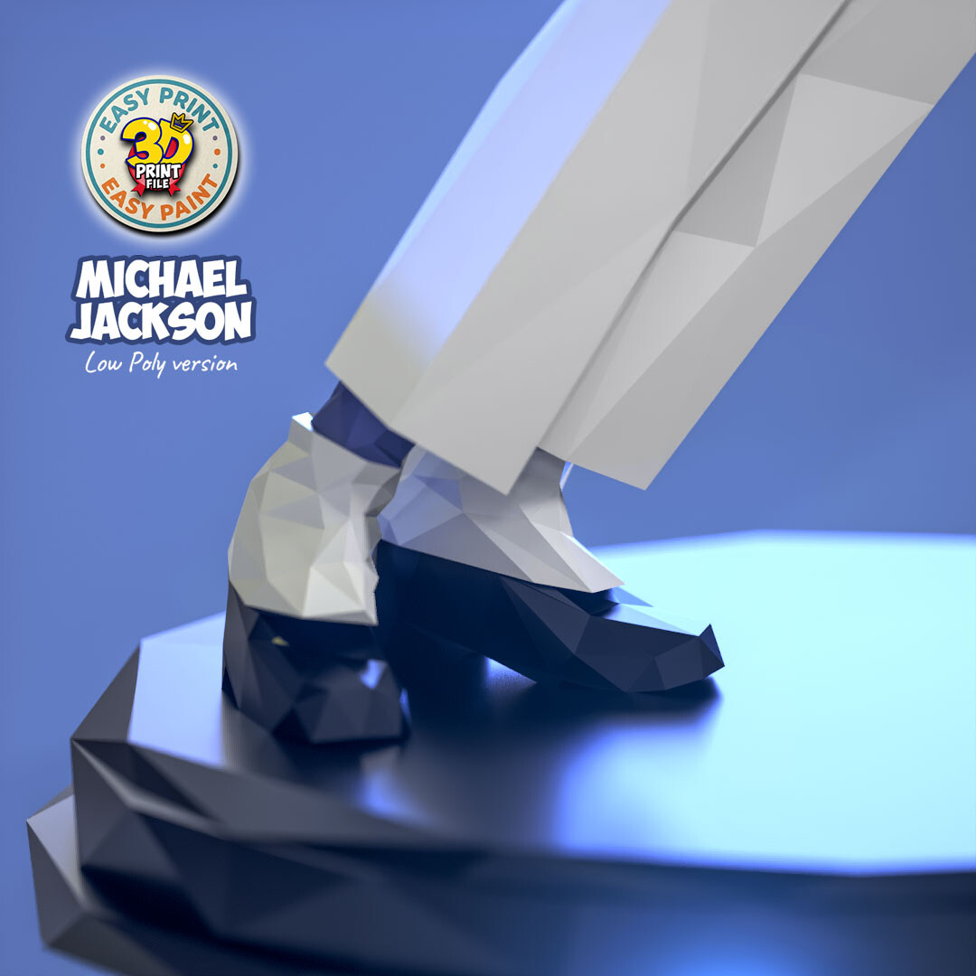 Michael Jackson - Smooth Criminal - 3d print ready Low Poly model - تصویر 17344