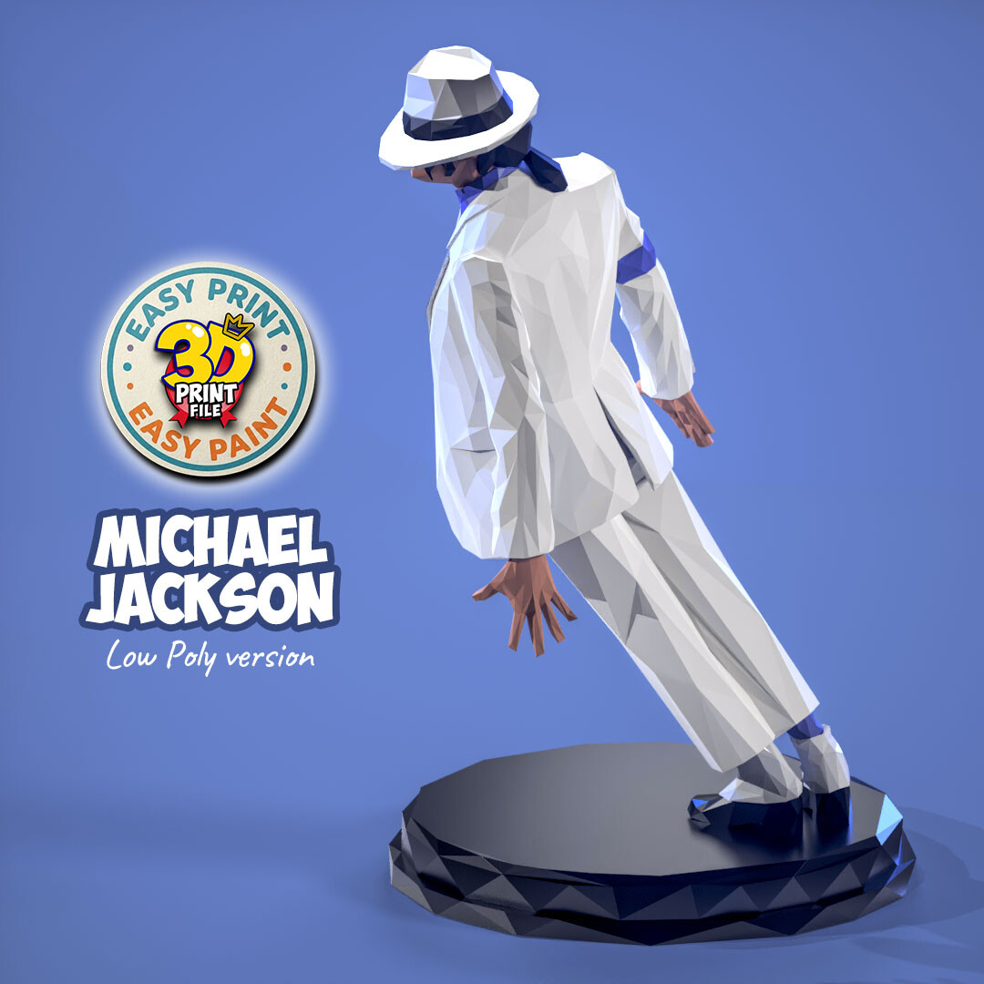 Michael Jackson - Smooth Criminal - 3d print ready Low Poly model - تصویر 17349