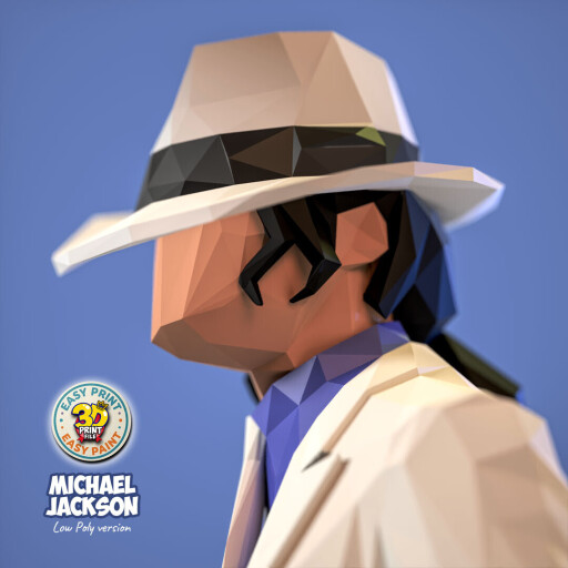 Michael Jackson - Smooth Criminal - 3d print ready Low Poly model